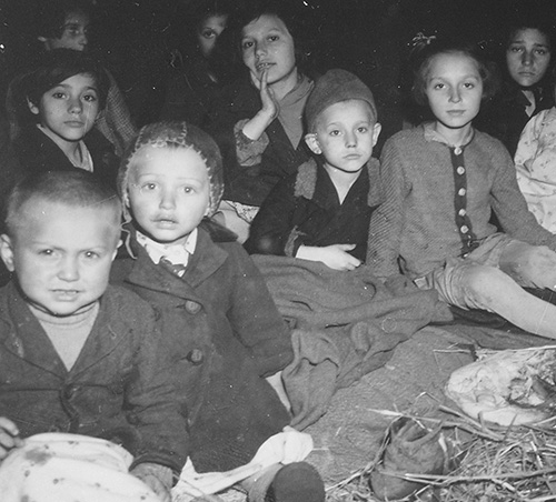 Children liberated from Lambach camp, Austria